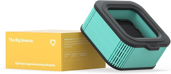 Mila Air Authentic Big Sneeze H13 HEPA Home Replacement Filter for Allergies, Genuine Mila Air Filter, Removes Dust, Pollen, Dander, Ideal for Large Room or Bedroom
