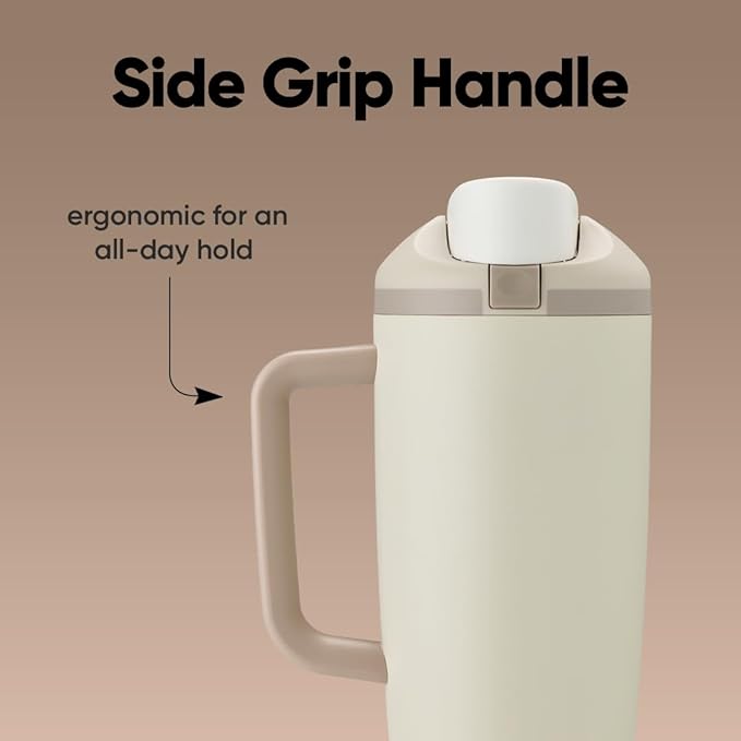 Owala FreeSip Tumbler - Stainless Steel - 40-oz. - Tan (Lightly Toasted)