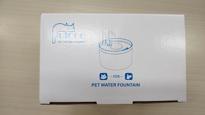 108oZ Cat Water Fountain, Pet Waterer Fountain with Ultra Silent Pump, Activated Carbon Filter Keep Water Fresh, Faucet Design, Anti Sputtering, Suit for All Kinds of Cat