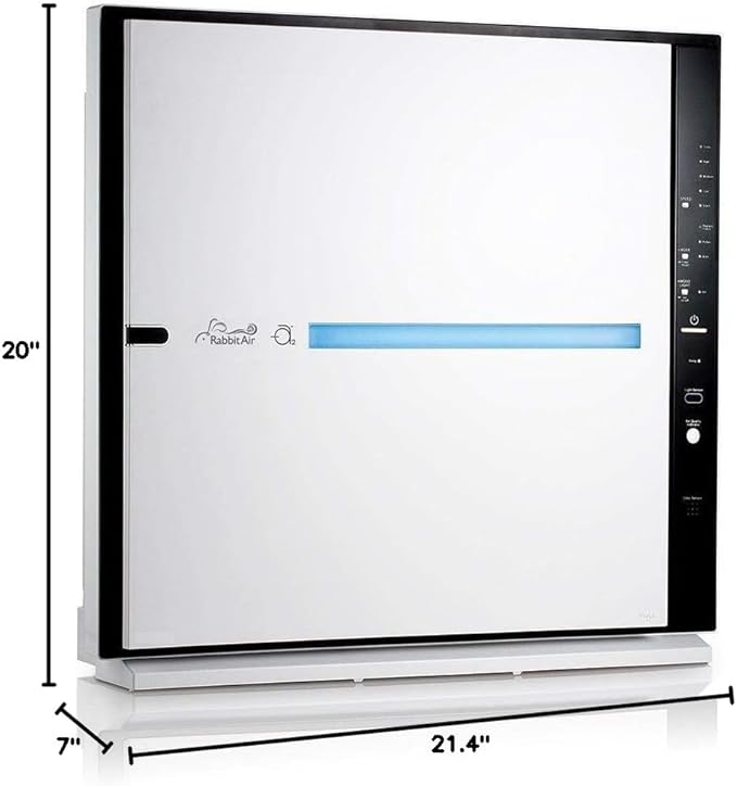 Rabbit Air, MinusA2 Air Purifiers for Home, Ultra Quiet HEPA Air Purifier - Wall Mountable Air Purifiers for Home Large Room, Allergies, Dust, Mold, Smoke & VOCs - (SPA-780A, White, Odor Remover)