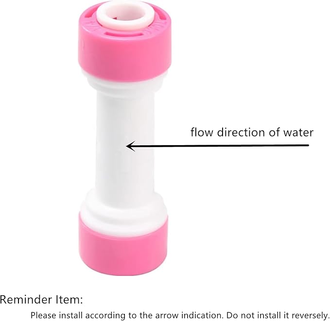 1/4 inch Quick Connect one Way Check Valve for RO purifiers Water Reverse Osmosis System,5 PCS