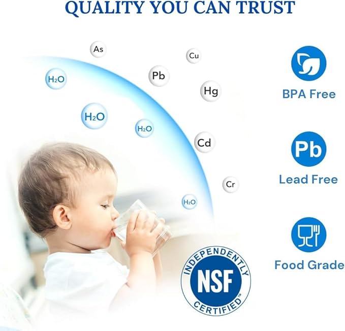 Baleen Filters 10" x 2.5" 5 Micron String Wound Sediment Filter Cartridge Replaces Hydronix SWC-25-1005, Watts SF5-978, Pentek WP-5 (06 Pack)