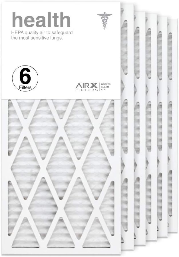 AIRX WICKED CLEAN AIR. 14x30x1 Air Filter MERV 13 Pleated HVAC AC Furnace Air Filter, Health 6-Pack, Made in the USA
