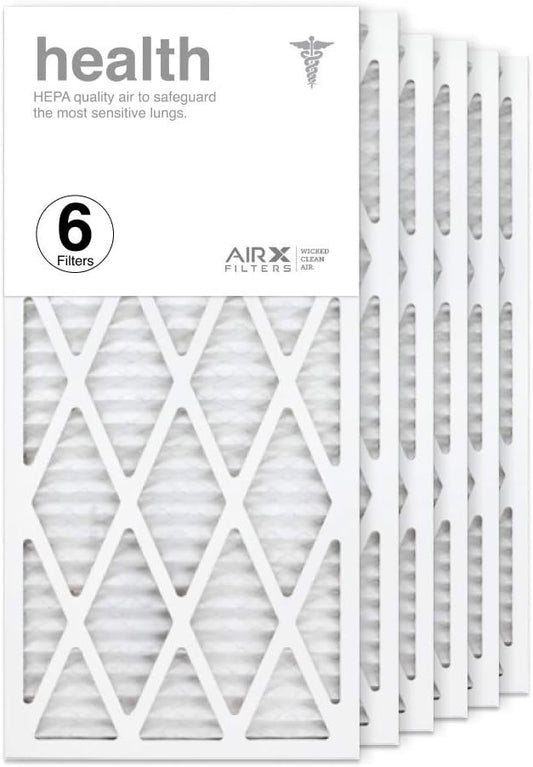 AIRX WICKED CLEAN AIR. 14x30x1 Air Filter MERV 13 Pleated HVAC AC Furnace Air Filter, Health 6-Pack, Made in the USA