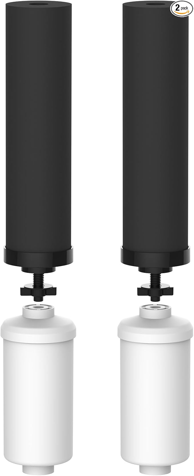 Waterdrop NSF/ANSI 42&372 Standard Gravity Water Filter, Replacement for Berkey® BB9-2® Black Filters & PF-2® Fluoride Filters, Berkey® Gravity Water Filter System and Waterdrop King Tank Series