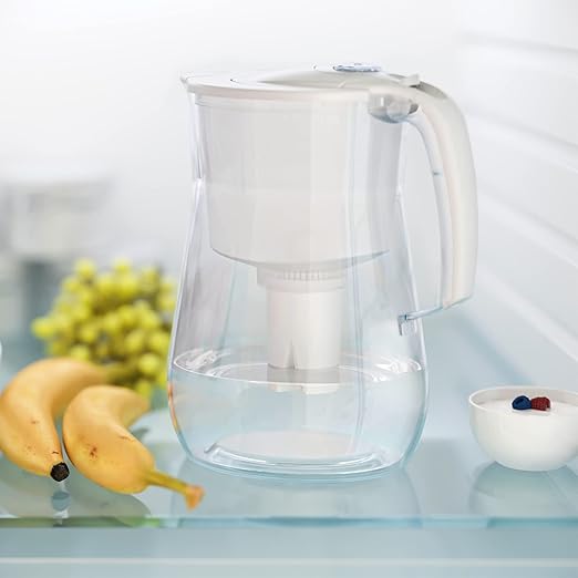 AQUAPHOR Water Filter Pitcher Opal 12 Cup with 1 X B15 Filter - 145 Gallons Long-Life (White)