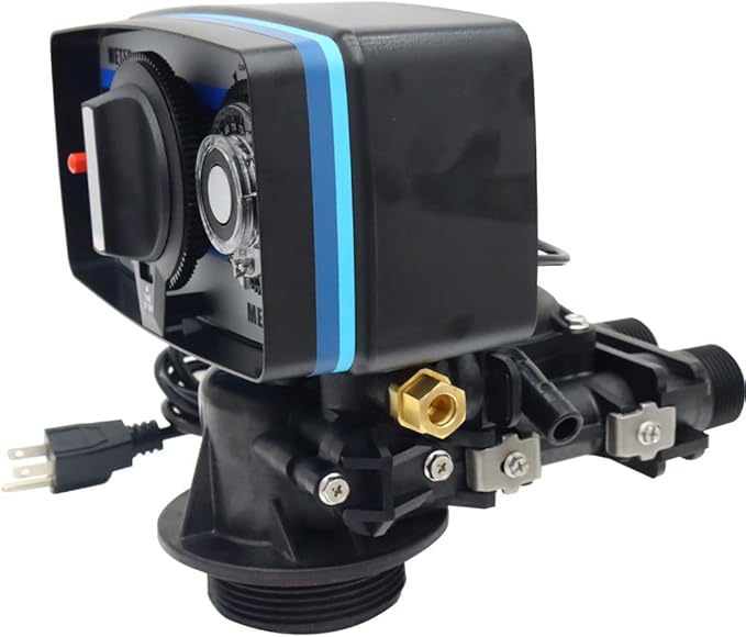 INTBUYING Flow Type Softening Water Control Valve Water Treatment System for Water Filter Softener Resin Tank 110V With Fine Thread