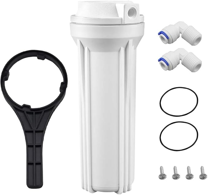 Geekpure 10 Inch Reverse Osmosis Water Filter Housing for RO Filtration System -1/4" Port-2.5"