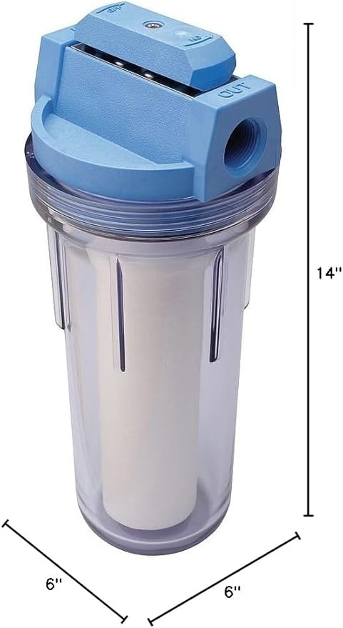 Culligan HF-360A Standard Duty 3/4" Inlet/Outlet Whole House Filtration System, Clear