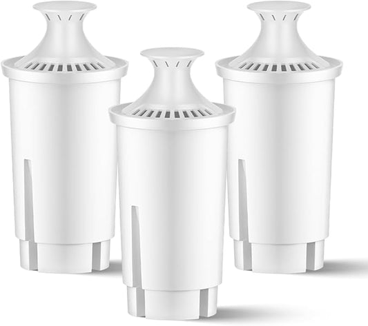 Replacement for Brita Water Filter, Replacement for Brita Water Pitchers and Dispensers, Classic OB03, Mavea 107007, 35557, NSF Certified Water Filter, 3 Pack