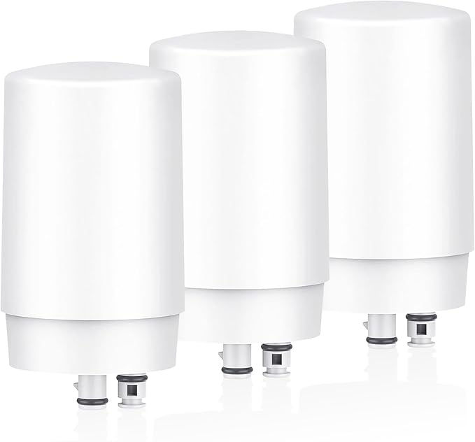 Faucet Water Filter Replacement for Brita®Faucet Filter，Brita® FR-200, FF-100 Replacement Filter-3 piece,white。 (FL-7027)