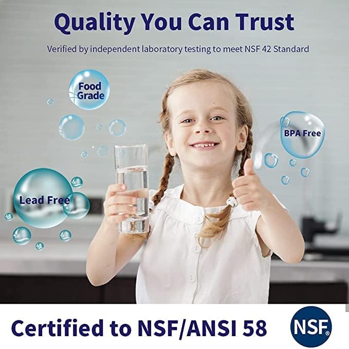 Huining 400GPD RO Membrane 3012-400 Residential Reverse Osmosis Membrane Water Filter Cartrige Replacement for Home Drinking Water Filtration System Household Under Sink Water Purifier