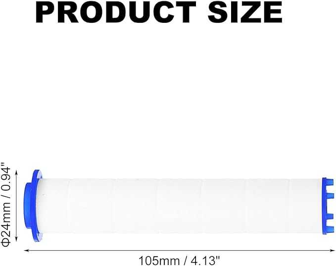 uxcell 12 Pcs Shower Head Filter 4.1 Inch PP Cotton Filter Cartridge Replacement High-Pressure Handheld Fan Shower Jet Sets