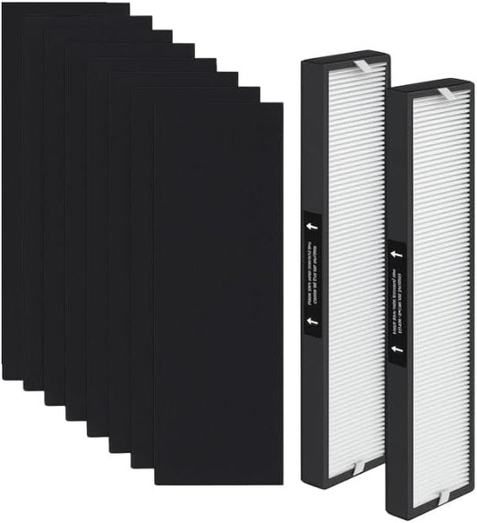 Nispira 182550 Filter Replacement Compatible with Bionaire BAP536UV-U Holmes HAP537UV / 2141139 Air Purifier (HEPA + Carbon), 2 Sets