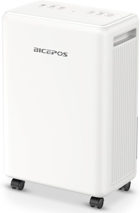 2000 Sq.Ft Dehumidifier for Basement, 30 Pints Dehumidifiers for Home with Drain Hose, 0.52 Gal Water Tank, Intelligent Humidity Control, Auto Shut Off, For Large Rooms and Home