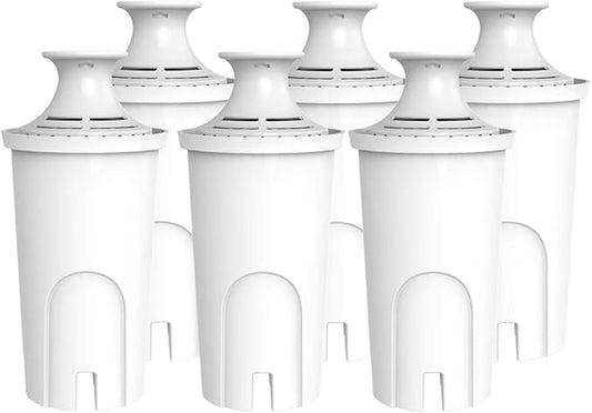 Replacement for Brita Water Filter，Compatible with Classic OB03, Mavea 107007, and More, NSF Certified Pitcher Water Filter, 1 Year Filter Supply, 6 Packs