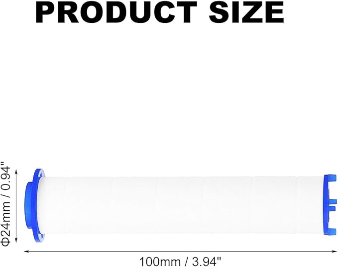 uxcell 12 Pcs Shower Head Filter 3.9 Inch PP Cotton Filter Cartridge Replacement High-Pressure Handheld Fan Shower Jet Sets