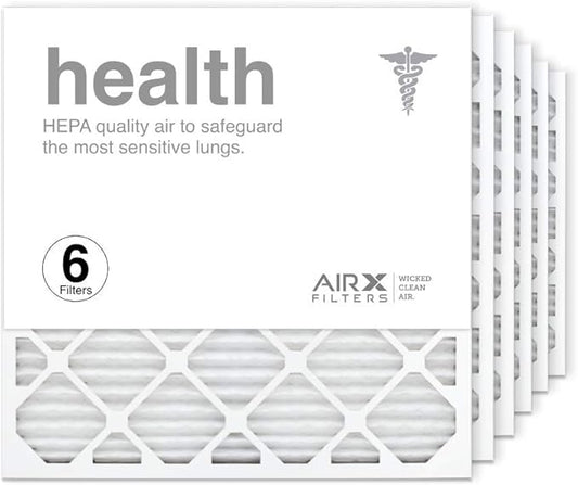 AIRX WICKED CLEAN AIR. 24x24x1 Air Filter MERV 13 Pleated HVAC AC Furnace Air Filter, Health 6-Pack, Made in the USA…