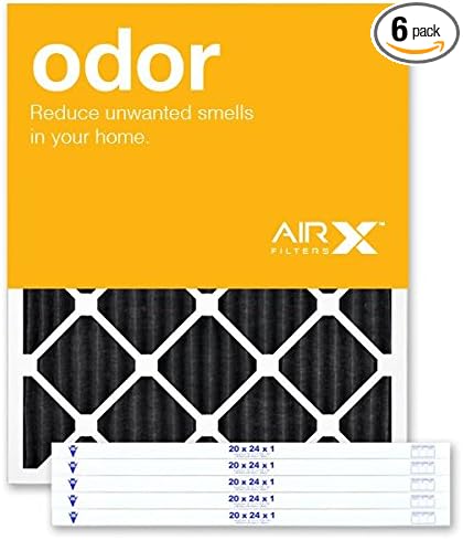 AIRX FILTERS WICKED CLEAN AIR. Odor 20x24x1 Air Filter MERV 8 AC Furnace Pleated Air Filter Replacement Box of 6, Made in the USA