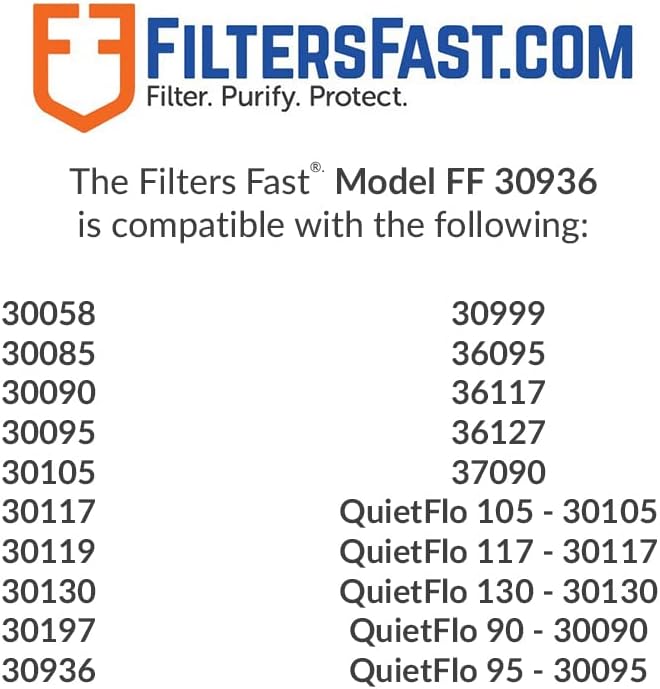 Filters Fast FF 30963 Compatible Replacement for Hunter 30963 Air Purifier Filter Carbon Prefilter Air Cleaner Filter 6.7x2.3x12.5 inch