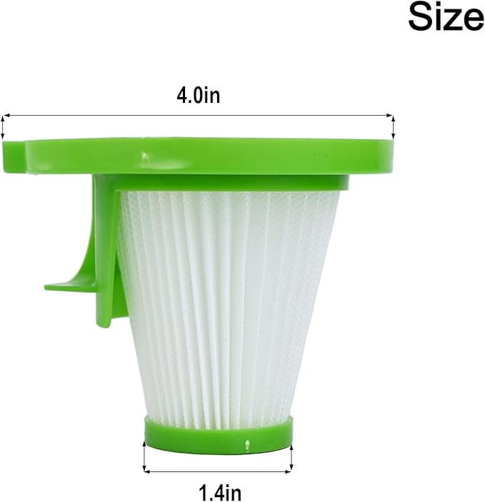 Replacement Filters for Ionvac ZipVac for 3-in-1 Corded Upright Handheld Floor and Carpet Vacuum, 4 PCS HEPA Filter, Vacuum filter replacement
