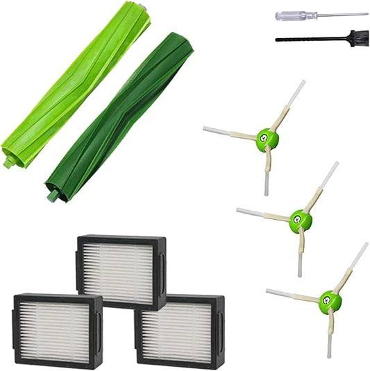 Replacement Parts Accessories for iRobot Roomba i7 j7 i6 i8 i3 i4 i1 e5 e6 I E Series Vacuum Cleaner Includes 1 Pack Bristle Brush,and 3 Pack Filter,Side Brush