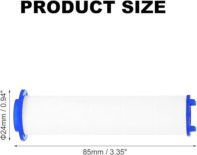 uxcell 12 Pcs Shower Head Filter 3.3 Inch PP Cotton Filter Cartridge Replacement High-Pressure Handheld Fan Shower Jet Sets