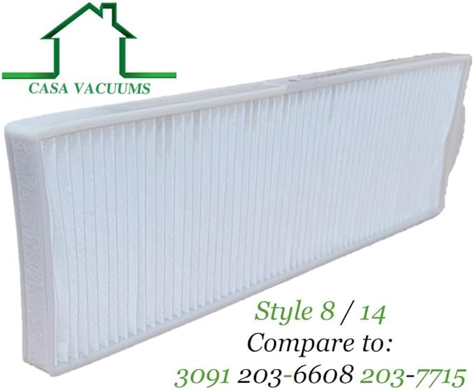 3 Style 8/14 Filters Compatible with Bissell Lift-Off - Momentum - PowerGroom - PowerGlide - Velocity Bagless Upright Vacuum Cleaner. Exhaust HEPA Media Compare to 3091, 203-6608, 203-7715.