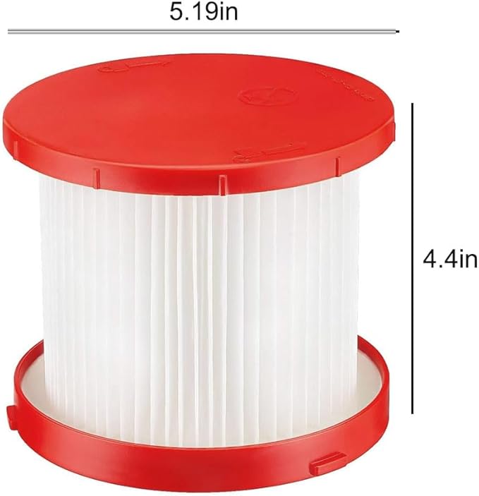 6 Pack 49-90-1900 HEPA Vacuum Filters with 4 Pack 49-90-2015 Sponge Filters Fit for Milwaukee Cordless M18 2 Gallon 0880-20 & FUEL Packout 0970-20, M12 FUEL 1.6 Gallon 0960-20 Wet Dry Vacuum