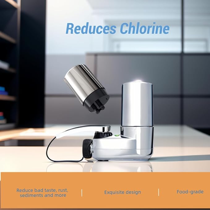 2 Pack Faucets Filters Cartridge，Replacement for Brita® Faucet Filter,Water Filter Compatible with Brita® Faucet Filtration Systems- Chrome