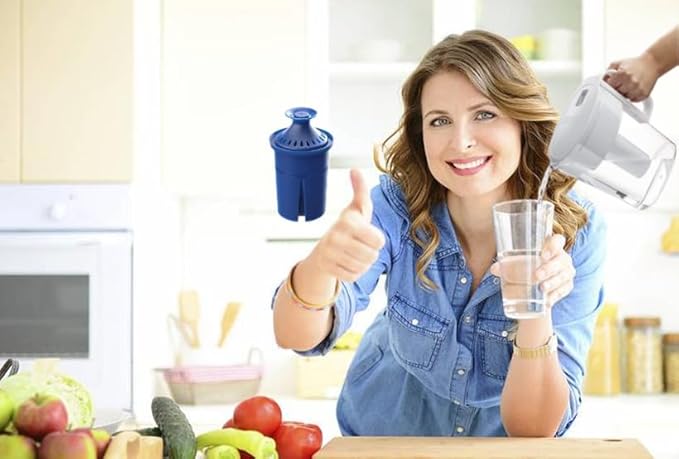 Elite Water Filter(Lasts 6 Months) Replacements for Brita Pitcher Water Filter and Dispensers and More,Efficient Long-Life,Reduce Chlorine (Taste and Odor) and Lead,BPA FREE - 3 Pack(Blue)