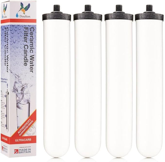 DOULTON ¦ W9123053 ¦ 10" UltraCarb ¦ Authentic Drinking Water Ceramic Replacement Candle Element Filter ¦ 9501 ¦ White ¦ NSF Certified ¦ BSP Thread ¦