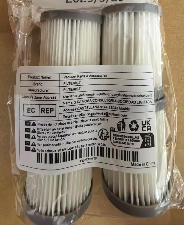 (4 Pack) M320 Replacement HEPA Filters Compatible with Lefant M320/ M320G Robotic Vacuum Cleaner, Upright Filter, Canister Filters, Vacuum Filter, Filters Accessories Kit, Filter Kit