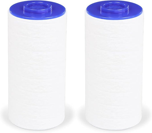 Replacement Filter Set for Weddell Duo - High-efficiency Shower Water Filtration System that Removes Chlorine/PFAS/Contaminants for Better Skin and Hair Health (Blue*2)