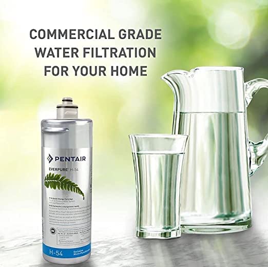Pentair Everpure H-54 Quick-Change Replacement Cartridge, EV925268, NSF Certified to Reduce Lead, For Use in Everpure H-54 Drinking Water System, 750 Gallon Capacity, 0.5 Micron