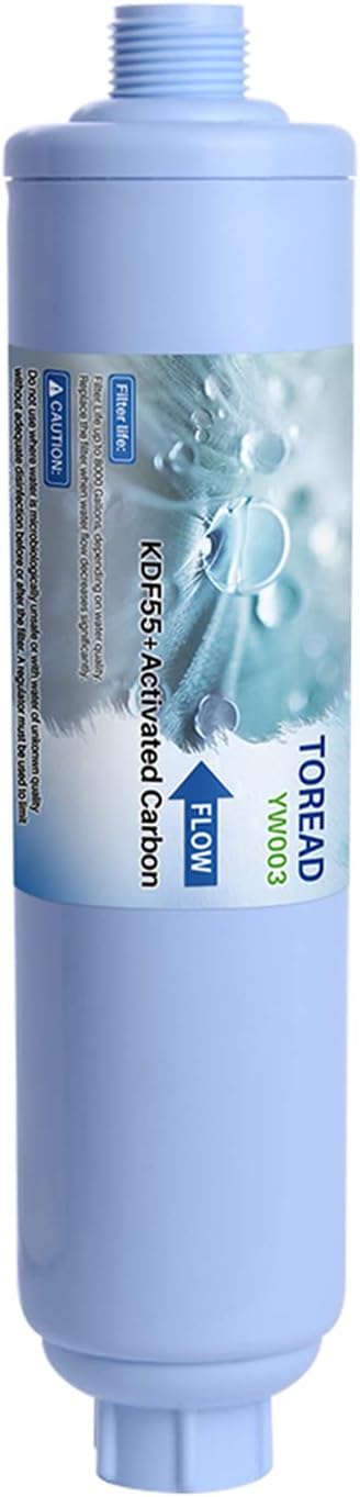 TOREAD Garden Hose Filter for Filling Hot Tub, Spa, Pool, Reduces Chlorine, Heavy Metals, Hard Water, Hose End Prefilter Fits Any Standard 3/4" Garden Hose Thread, Up to 8,000 Gallons, 1 Pack (1)