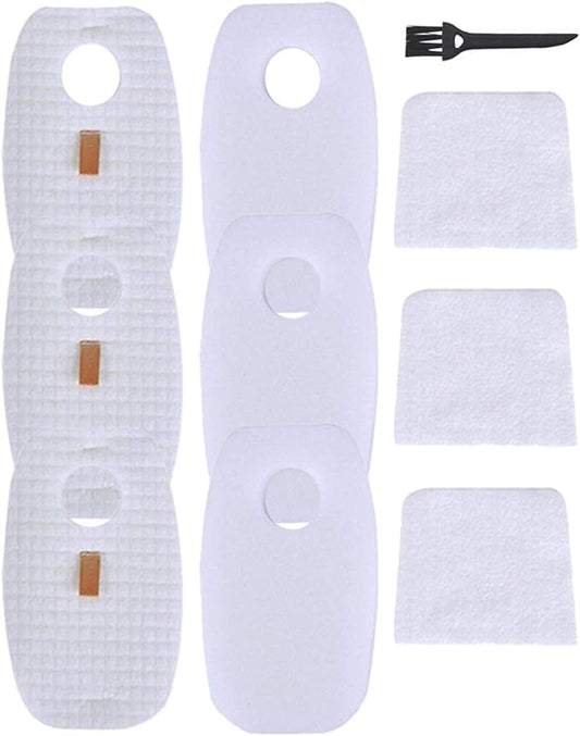 Dttery 3 Pack for Shark Rocket DuoClean HV380 HV380C HV380W HV381 HV381C HV382 HV382BRN HV383 HV384Q Filter Kit, 6 Pre-Filters (3 Foam+3 Felt) and 3 Post-Filters Replacement Part XFFH380 XPSTFH380