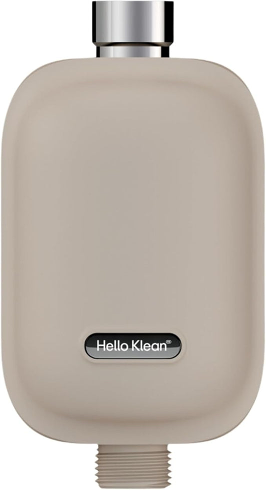 Shower Filter in Beige - Filter Unwanted Metals, Chlorine & Impurities Found in Shower Water - Improves Quality of Skin & Hair - Quick Easy Install For In-Line & Electric Shower