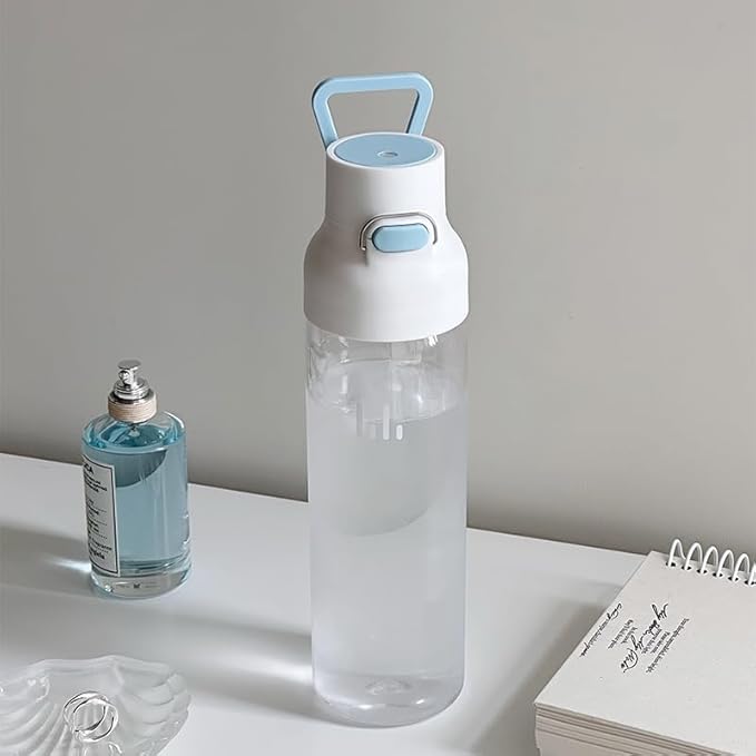 750ml Leak Proof Water Bottle with Flip Top Lid, BPA-Free USA Tritan Drink Bottle, Dishwasher Safe for Office, Outdoor & Daily Use (White B, 1 Pack)