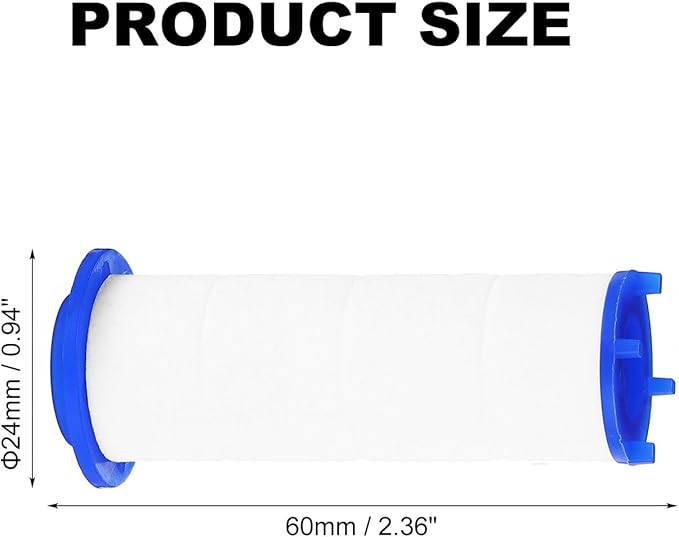 uxcell 12 Pcs Shower Head Filter 2.4 Inch PP Cotton Filter Cartridge Replacement High-Pressure Handheld Fan Shower Jet Sets