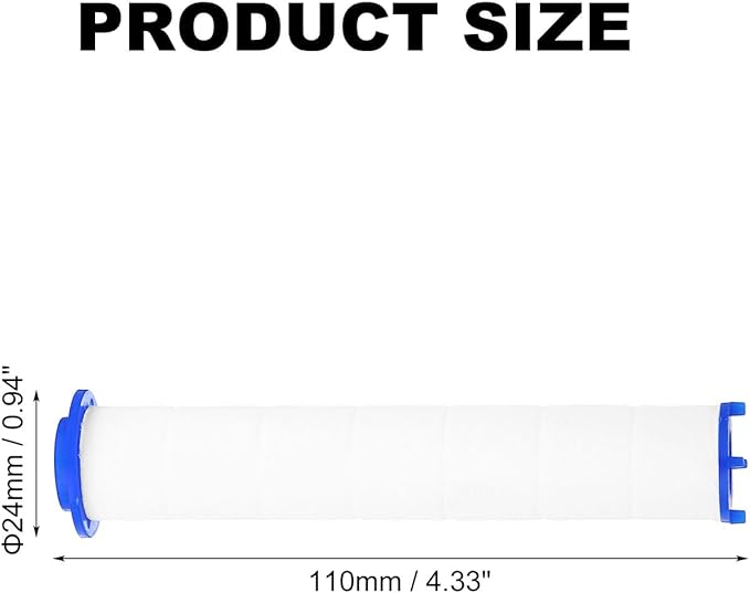 uxcell 12 Pcs Shower Head Filter 4.3 Inch PP Cotton Filter Cartridge Replacement High-Pressure Handheld Fan Shower Jet Sets