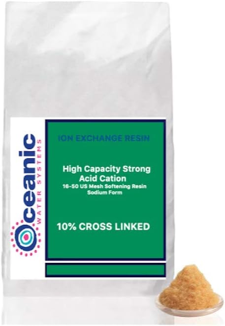 Replacement Water Softener Tank + Pre-loaded 10% Cross Linked Cation Resin and Riser Tube | 9" x 48" - 1.0 Cubic Ft | 32,000 Grain