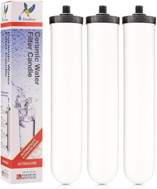 Doulton ¦ W9123053 ¦ 10" UltraCarb ¦ Authentic Drinking Water Ceramic Replacement Candle Element Filter ¦ 9501 ¦ White ¦ NSF Certified ¦ BSP Thread ¦
