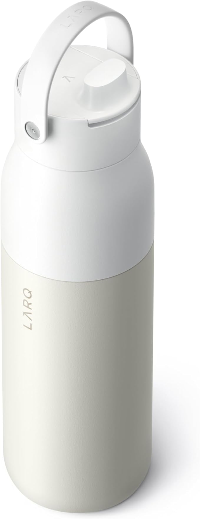 LARQ Bottle Swig Top 23oz - Insulated Stainless Steel Water Bottle With Built-In Silicone Handle | BPA Free | Reusable Water Bottle for Sports, Gym, and Travel, Granite White