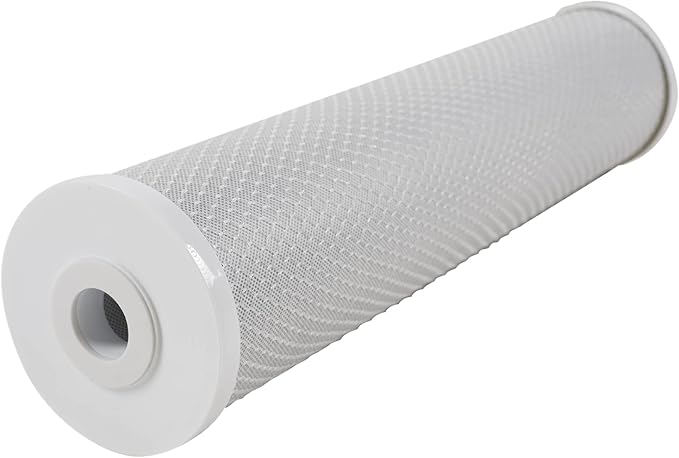 BLUONICS Sediment & CTO Carbon Block Water Filters 4-pack (5 Micron) 4.5" x 20" Whole House Cartridges for Rust, Iron, Sand, Dirt, Sediment, Chlorine, and Odors