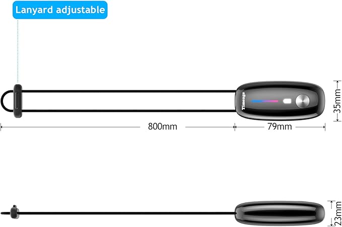 Portable Air Purifier,Timeage Personal Air Purifier Necklace, Wearable Mini Air Ionizer Eliminates Pollen,Smoke,Dust for Outdoor,Travel(Black)