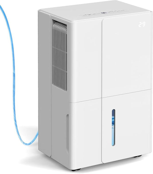 105 Pints Basement Dehumidifier with Pump for Space up to 5000 sq.ft, Large Dehumidifiers with Drain Hose, 1.7 Gal Water Tank, Intelligent Humidity Control, Auto Shutoff, 24H Timer, for Large Room