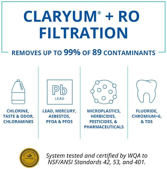 Aquasana Replacement Filter Cartridges (Stages 1 & 3) for OptimH20 Reverse Osmosis Under Sink Water Filter System - Not Compatible with SmartFlow systems - AQ-RO3-R