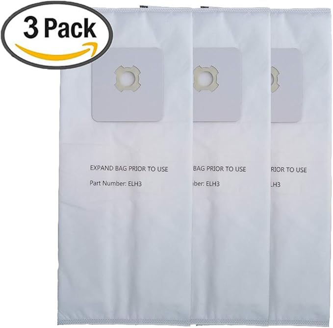 HEPA Filtration Bags ELH3 Replacement for AstroVac, Valet & VacuMaid Vacuums Part #HPB2H, Fits Models: H1P, P70, SR66, SR800, SR52H, ATQ300, GV30, GV50, GV30PRO & GV50PRO-by Disposable Basics(3 Pack)