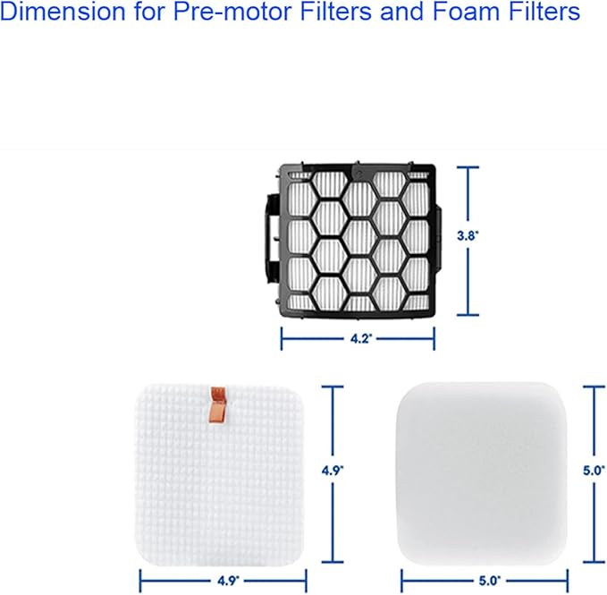 Brushroll & Hepa Foam Filters Compatible with Shark Rotator Duo Clean PowerFins LA500 LA500WM LA502 LA502NP Vacuum,Compares to Parts # 1483FC200 XHF320 & XFFK320